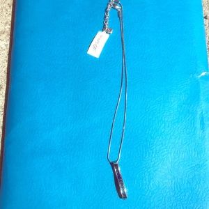 Brighton Necklace with Crystal Blue Stones